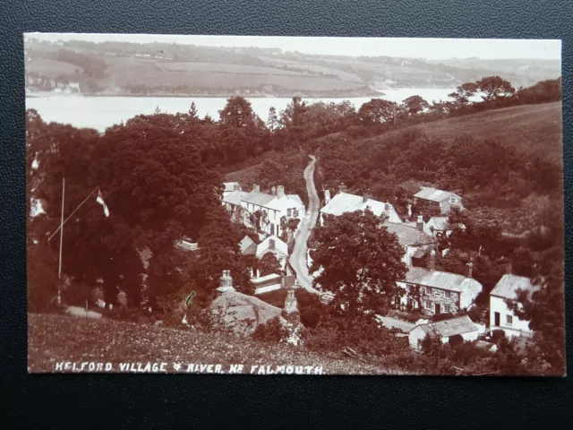 Cornwall HELFORD VILLAGE & RIVER nr Falmouth c1908 RP Postcard by E.A. Bragg
