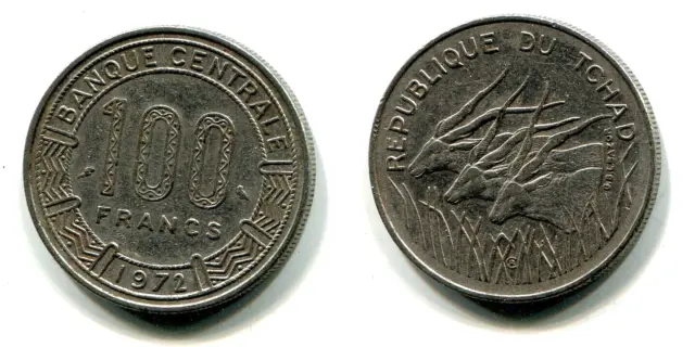 100 Francs Tchad 1972  Nickel