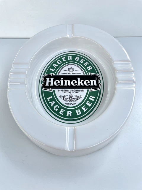 Vintage Heineken Lager Pub Ashtray Grand Prix Paris 89 Garden Man Cave Amsterdam