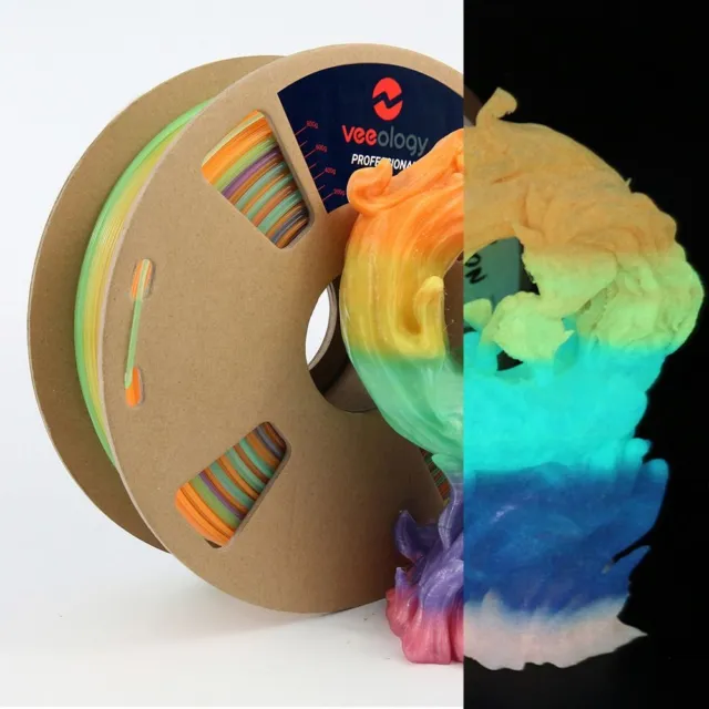 Rainbow Luminous 3D Printer Filament 1.75mm1kg 3D Printing Filaments