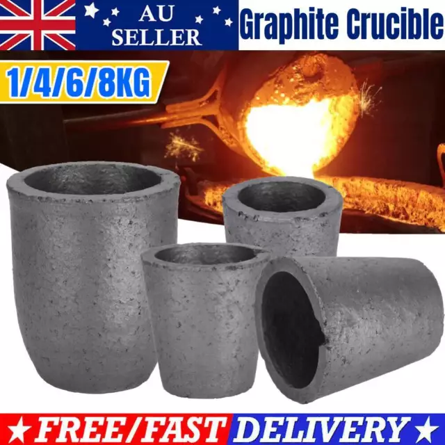 1/4/6/8KG Graphite Carbide Furnace Casting Crucible Refining Melting Tool Glod