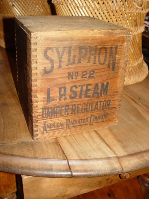 Wooden Primitive Advertising Crate American Radiator Co. L.P. Steam