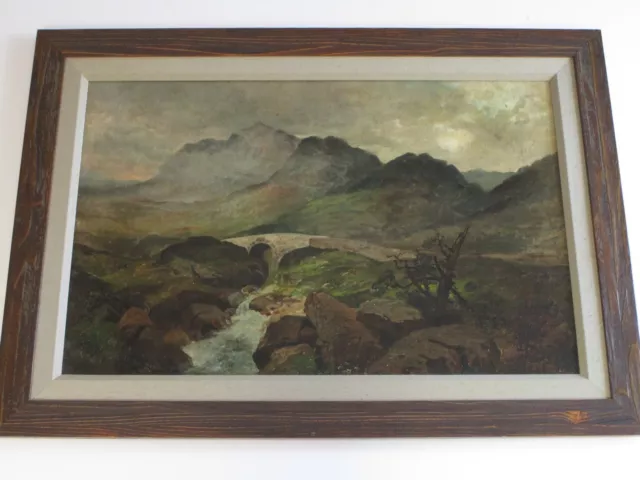 Mystery Artist Antique 19Th Century Painting Landscape River Stream Masterful