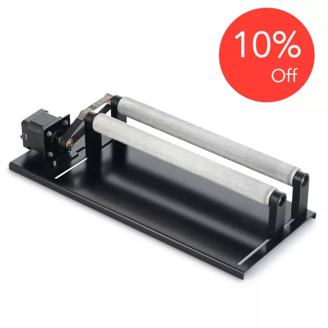 OMTech K40 Laser Rotary Tool for 40W CO2 Laser Engraver on Irregular Surfaces