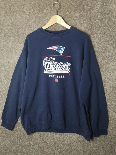 New England Patriots Navy NFL Team Round Neck Cotton Jumper - Men's XL