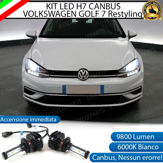 Kit Led Vw Volkswagen Golf 7 Vii Restyling Lampade H7 6000K 9800 Lumen Canbus