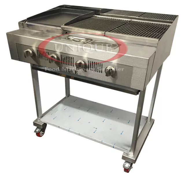 4 Burner Gas Charcoal Bbq Grill / Char-Grill Heavy Duty For Commercial Use 440