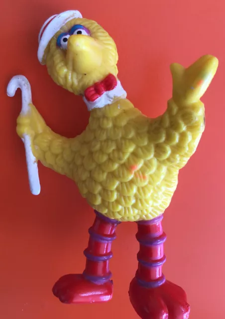 Vintage Big Bird Dances Plastic Figure Muppets Jum Henson CTW Rare Sesame Street