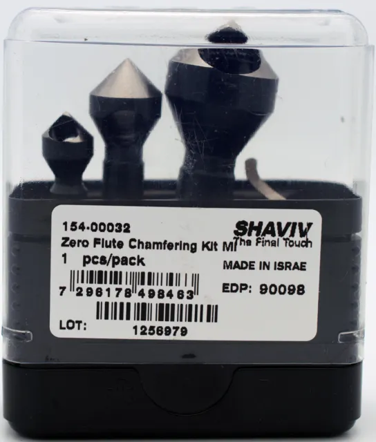 Shaviv 90098 Zero Flute Chamfering Kit 3pcs for Holes Up To 20mm or 13/16" Bit