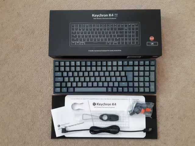 KEYCHRON K4 WIRELESS Mechanical Keyboard UK ISO Layout Version 2 