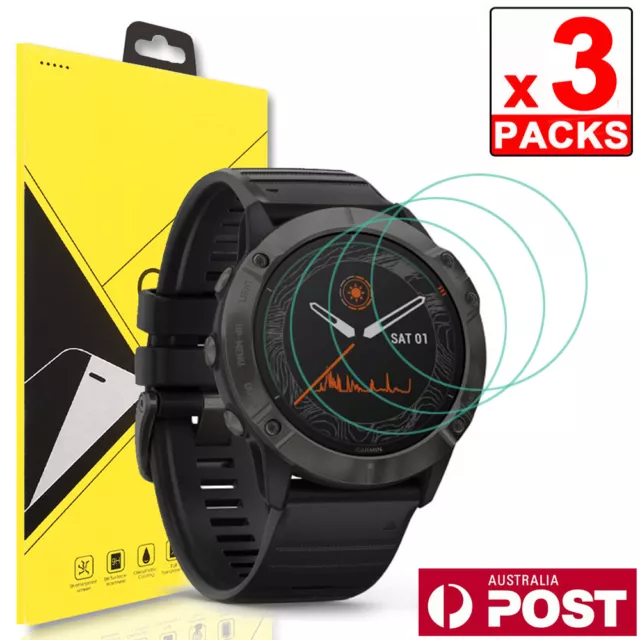 3x Tempered Glass Screen Protector For Garmin Fenix 6/ 6S/ 6X Pro Sapphire Edit