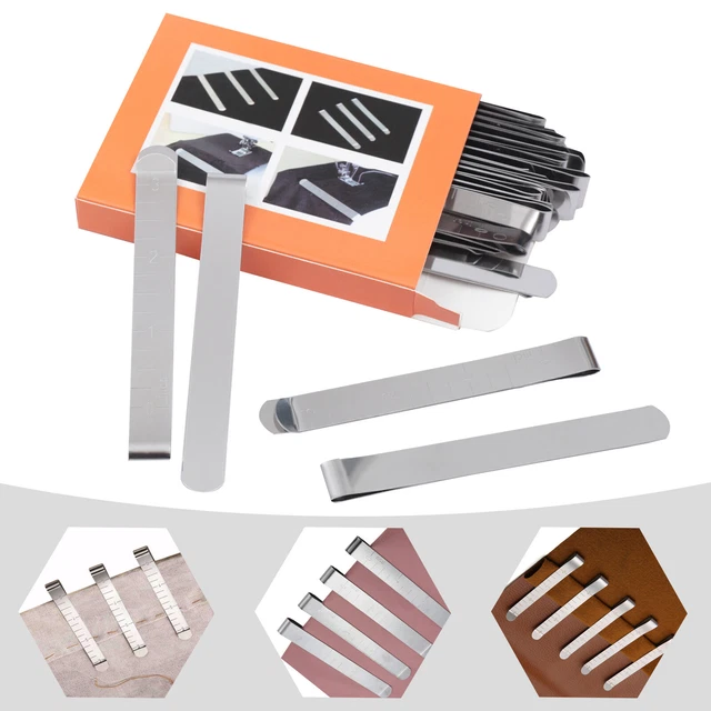 20X Pinzas de dobladillo Clips de costura Pinzas de costura Acero inoxidable Inhibición Clip 3 pulgadas Herramientas de medición