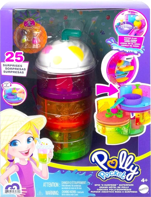 Polly Pocket Playset Cofanetto a Forma di Frullato Tropicale a Tema Parco Giochi