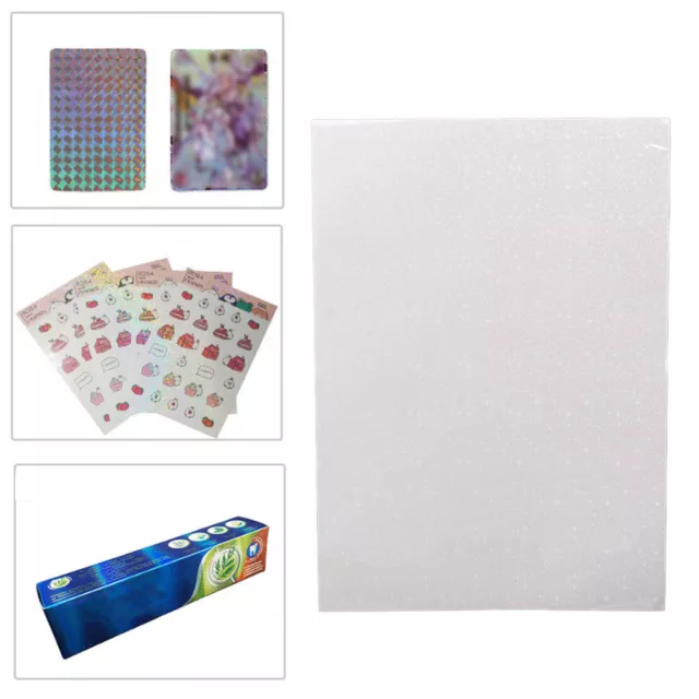 50 Sheets Holographic Cold Laminate Sheet Cuttable Laminating Sheets Spares GF0