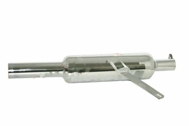 For Royal Enfield Bullet 350 Short Exhaust Silencer Chrome 122163 @Vi