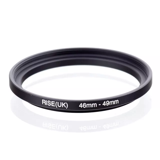 RISE(UK) 46mm-49mm 46-49 mm 46 to 49 Step Up Ring Filter Adapter black