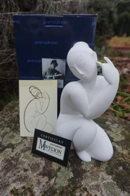 Mo12 Superbe  Figurine Statuette Statue Nu Feminin Assis  Modigliani  Gm  23 Cm