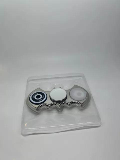 New Fidget Spinner with Light Silver Batman Style Relieve Anxiety Stress