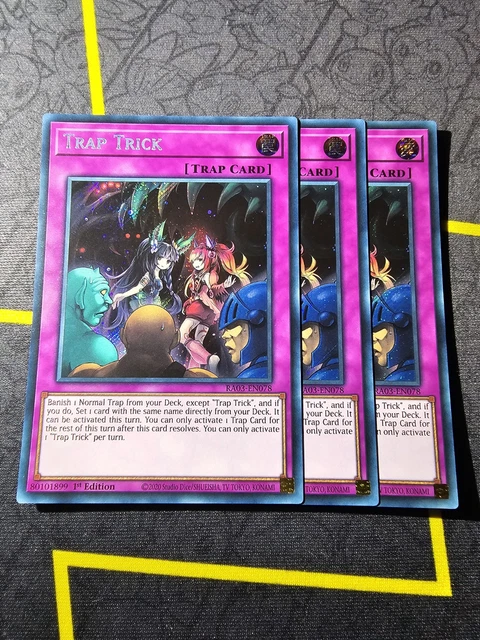 3x Trap Trick Card Yu-Gi-Oh! TRAP TRICK Card - Ultra Rare MP19-EN213  (Mint/Near Mint Condition, Set Of 3) Yugioh Traptrix