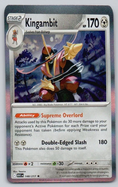kingambit pokemon card price 089/078 AR it is Knocked Out 2024 Pokemon Scarlet & Violet
