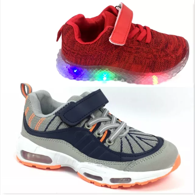 SCARPE BAMBINO BAMBINI DA GINNASTICA SNEAKERS STRAPPO Rete SPORT Rinning Grigio