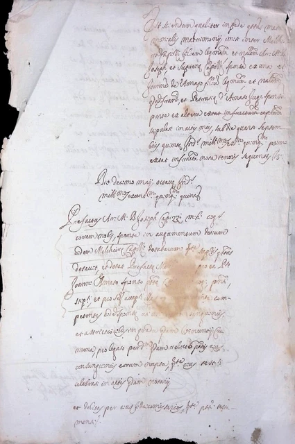 (C57)-Documenti Manoscritti  Seicenteschi  19 Facciate Scritte - Xvii° Secolo