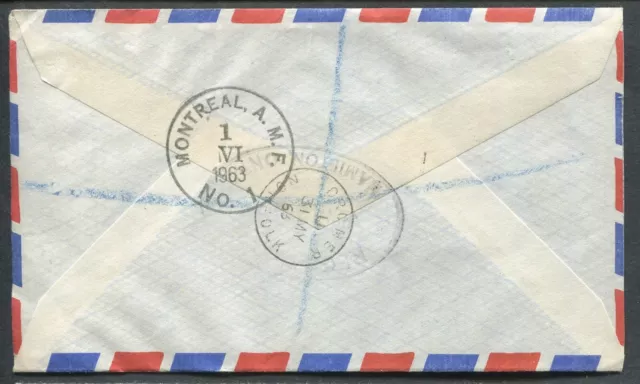 Great Britain Air Mail Cover To Canada, A.m.f. Cancel "Montreal A.m.f. No. 1" 2