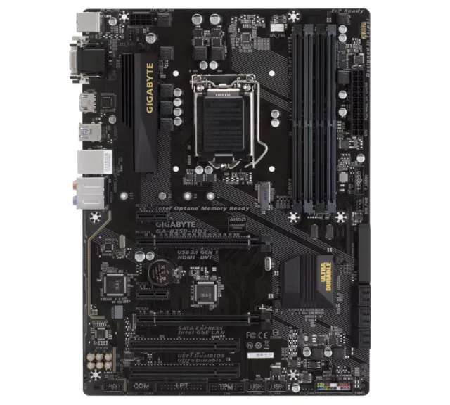 GIGABYTE GA-B250-HD3 Motherboard Intel B250 LGA 1151 ATX DDR4 Core M.2 VGA DVI-D