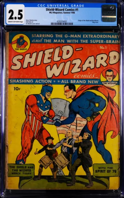 Vintage Shield-Wizard Comics #1 CGC Blue Label MLJ Magazines RARE 1940