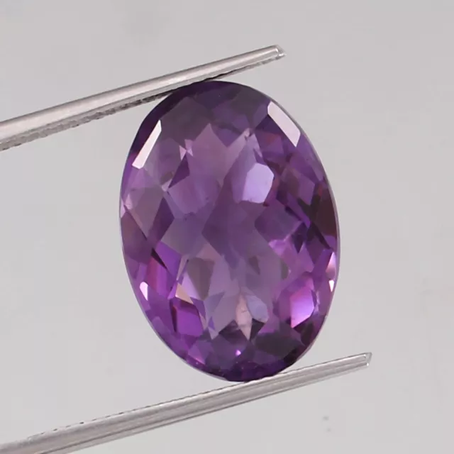 11.75 CT 100% Naturel sans Défaut Améthyste Violet non Chauffé Coupe Ovale Libre