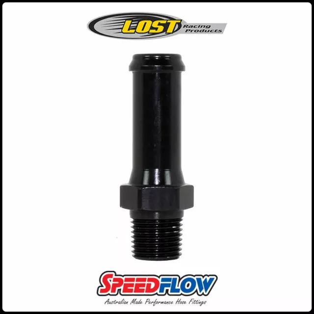 Speedflow 5/16" (8mm) Barb to 3/8" NPT Push on Hose Adapter 421-06-05 BLK