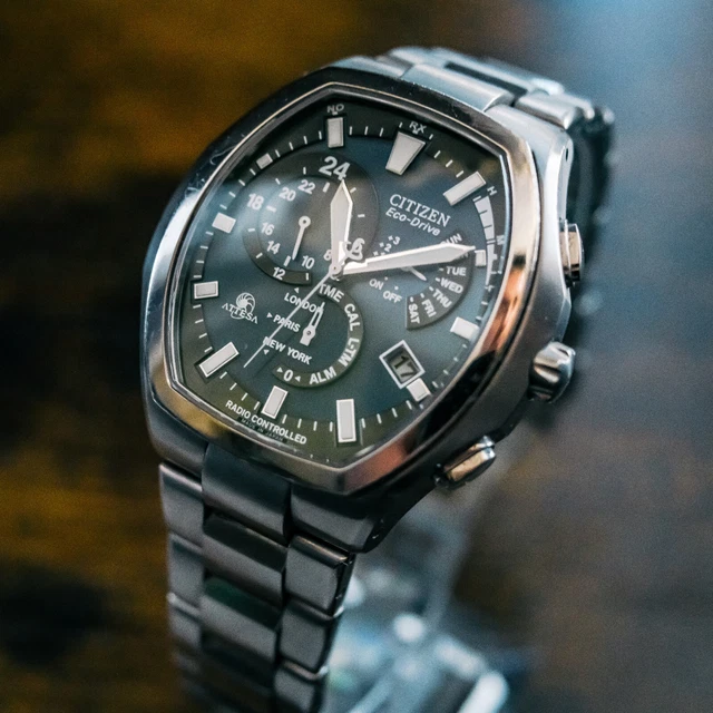 Citizen E600-T006361 ATP53-2653 Watch World Time Radio Solar 【断 