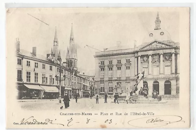 51 Chalons Sur Marne  , Place Et Rue De L' Hotel De Ville