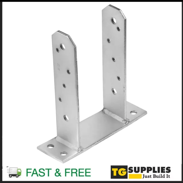 Heavy Duty Galvanised Elevated Bolt Down Post Support Bracket Base Various sizes