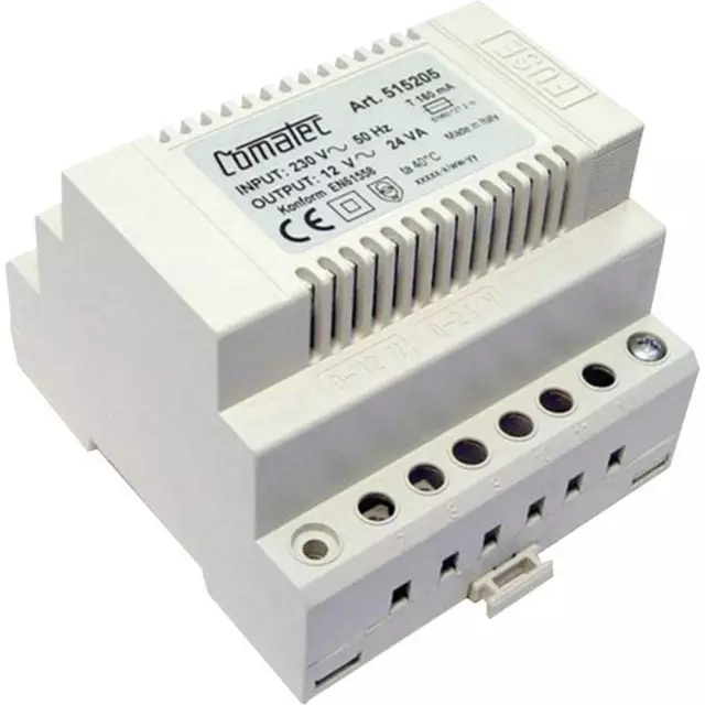 Comatec TRAFO 24VA 12V Hutschienen-Netzteil (DIN-Rail) 12 V/AC 2 A 24 VA Inhalt