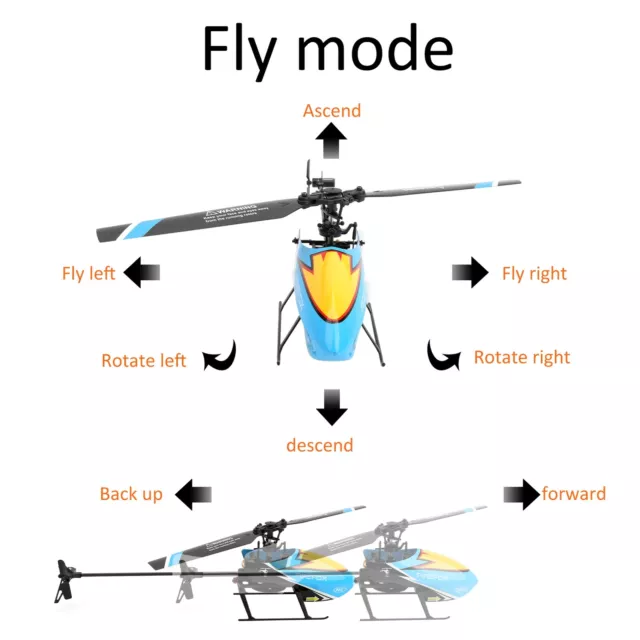 C129 4 Channel Flybarless Fixed Height Helicopter RC Aircraft Aero Model Blu MNJ