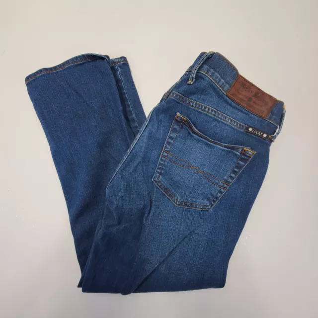 Lucky Brand Jeans Womens 4/27 Blue Sweet n Crop Dark Wash Denim Whiskering