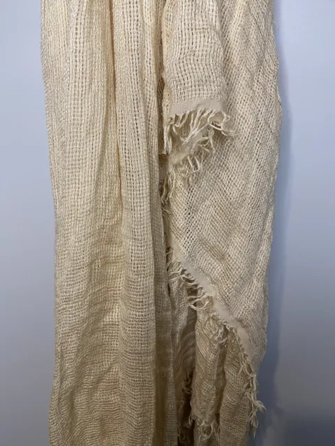 Rag and Bone Womens Wheat White Open-Knit Modal Buckley Scarf SRP $195