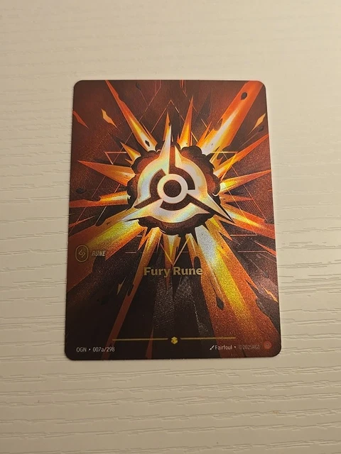RIFTBOUND TCG LEAGUE Of Legends Origins Alternate Art Fury Rune 007a ...