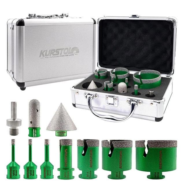 Punte Diamantate Per Piastrelle 11 Pezzi - Seghe A Tazza Per Gres E Ceramica, Con Adattatore - Foto 5