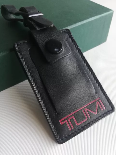 TUMI Leather Suitcase Travel Bag Tag