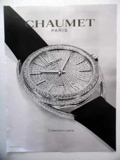 PUBLICITE-ADVERTISING :  CHAUMET Collection Liens  2015 Montres