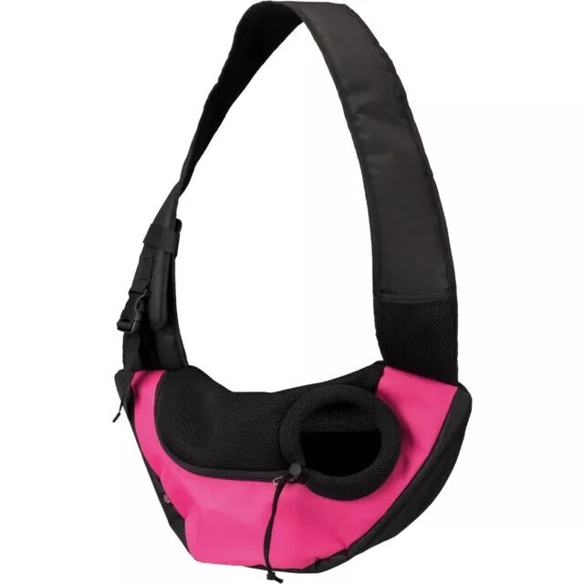 Sac ventral pour petit chien Trixie rose/noir neuf 2