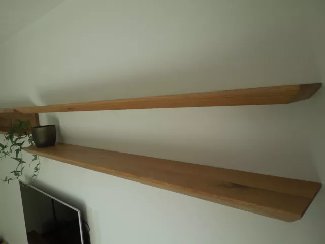 Tablero de pared de roble tablero de madera maciza estante tablero de estantería NUEVO - también a medida 2