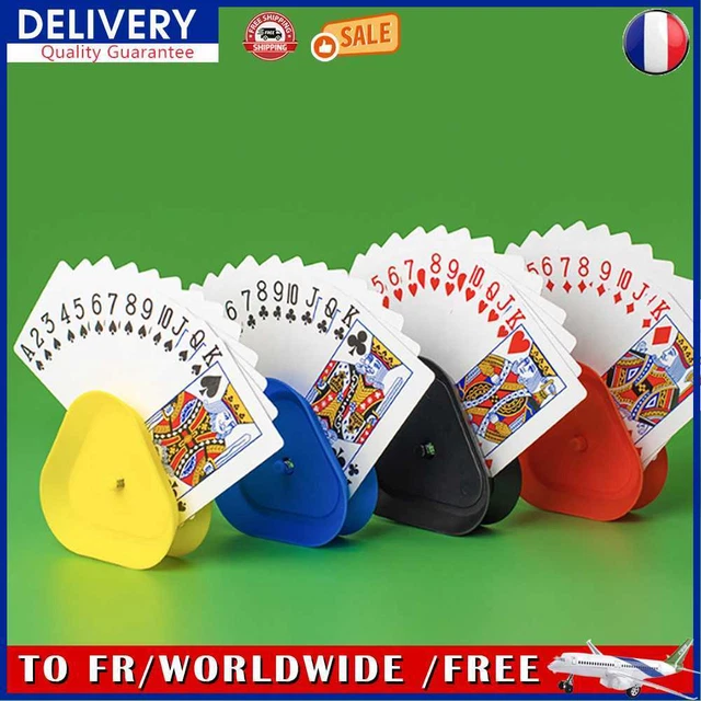4pcs Card Stands Triangle Shaped Card Rack Stand Plastic Family Card Game Nights