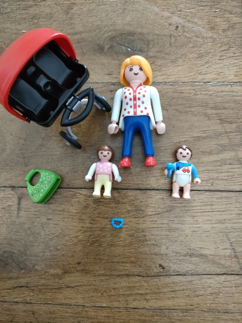 Playmobil : 5573 : City Life maman avec poussette et  jumeaux 