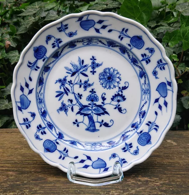 Vecchio Ernst Teichert Meissen Piastra Pranzo Piatto Blu Cipolla Ø 24,5 CM ~