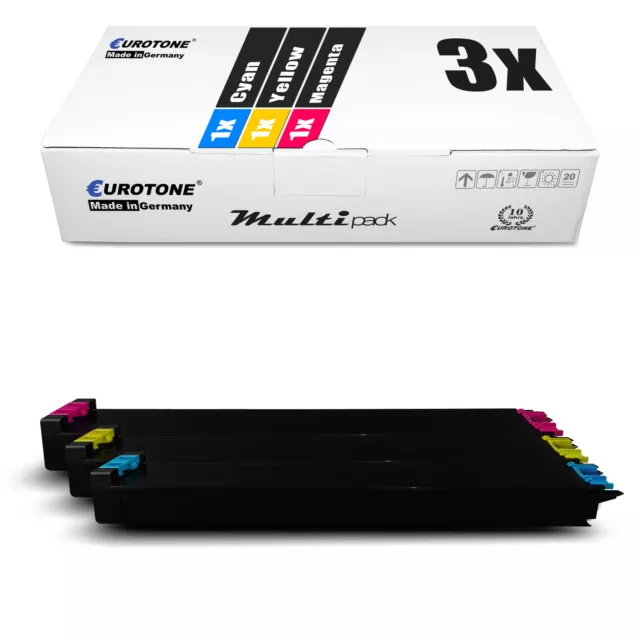 3x Toner für Sharp MX4100 MX2600 MX5000N MX2600N MX4101 MX4100N MX3100 CMY
