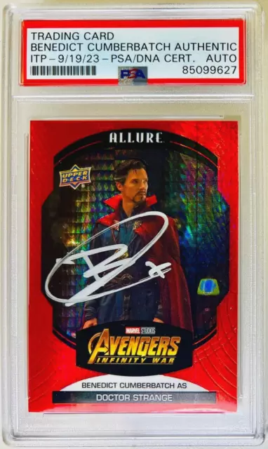 2022 Upper Deck Signed Benedict Cumberbatch Marvel Dr. Strange #77 PSA Auto RED