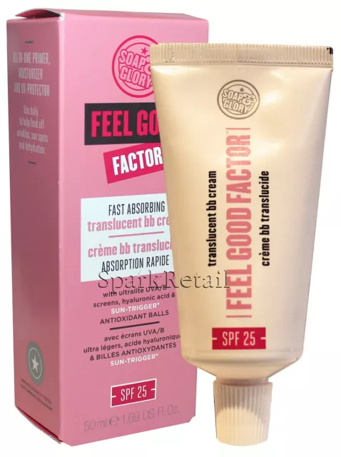 Soap and Glory FEEL GOOD FACTOR SPF25 Translucent BB Cream Moisturiser 50ml